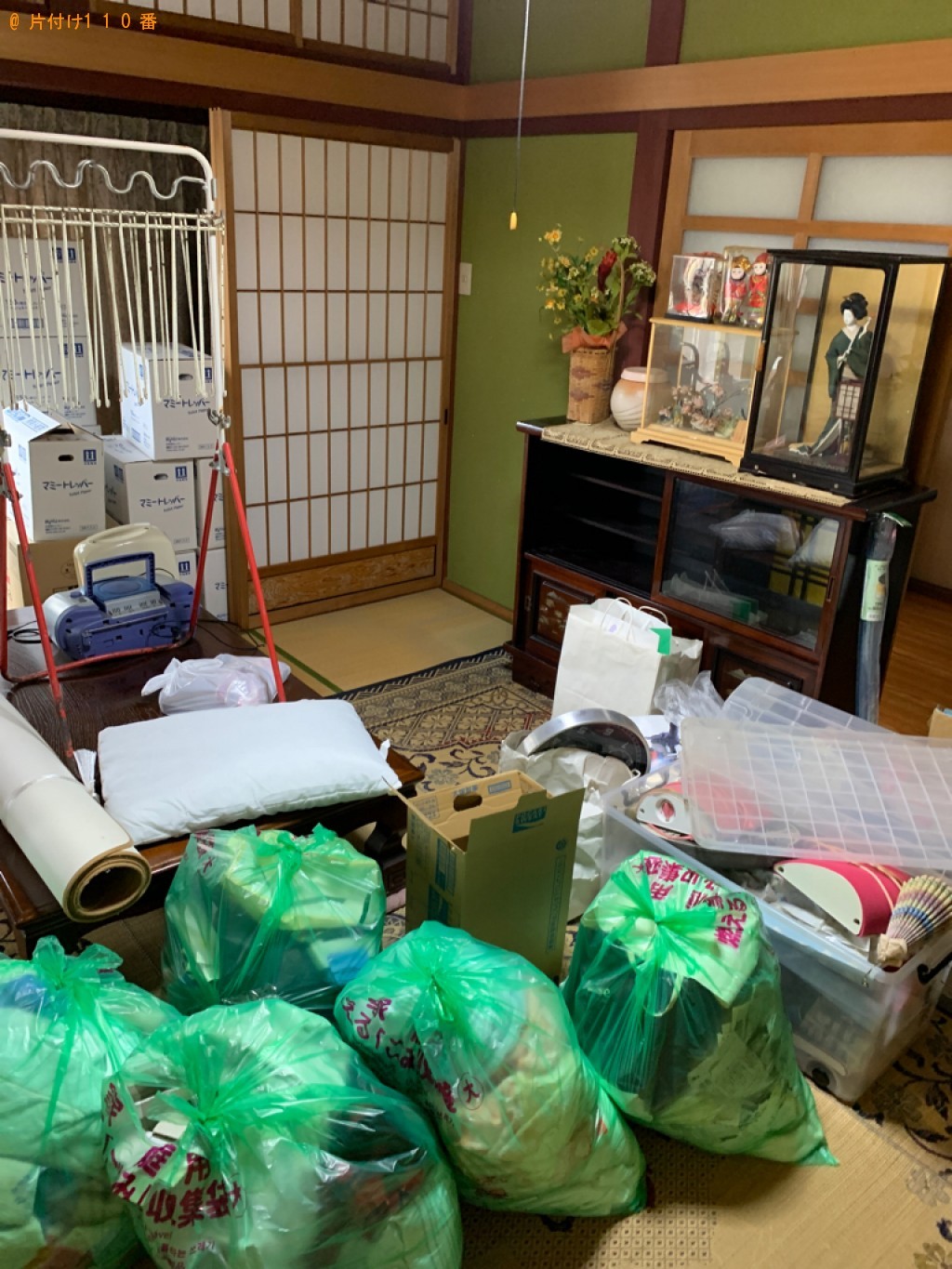 【各務原市】人形、収納ケース、枕、ラジカセ、布団等の回収・処分